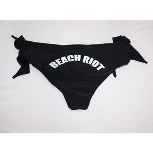 BEACH RIOT BLACK SIDE TIE BIKINI SWIM BOTTOM NEW